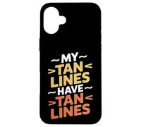 Mis líneas de bronceado tienen líneas bronceadas quemaduras solares Carcasa para iPhone 16 Plus