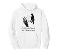 Mis Manos Hablan por sí mismas Diseño de expresión ASL sordo Sudadera con Capucha
