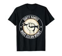Mis manos pueden estar sucias, pero mi dinero está limpio Hombres Automotriz Camiseta