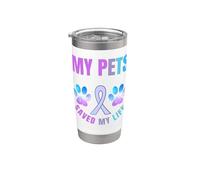 Mis mascotas me salvaron la vida Prevención del suicidio Apoyo emocional Vaso térmico de acero inoxidable de doble pared