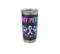 Mis mascotas me salvaron la vida Prevención del suicidio Apoyo emocional Vaso térmico de acero inoxidable de doble pared