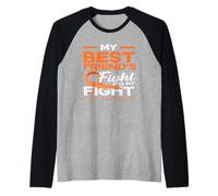 Mis Mejores Amigos La Lucha es mi Lucha Conciencia sobre el TDAH Naranja Camiseta Manga Raglan