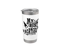 Mis Mejores Vacaciones Aventura Viajes Playa Vaso térmico de acero inoxidable de doble pared