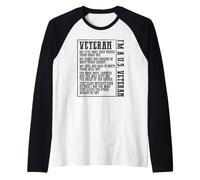 Mis Ojos han Visto Cosas Que los tuyos no han Visto el Día de los Veteranos de EE. UU Camiseta Manga Raglan