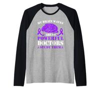 Mis Ondas cerebrales Son Tan poderosas Que los médicos Las estudian la Epilepsia Camiseta Manga Raglan