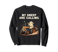 Mis ovejas están Llamando Humor de Agricultor Tractor Sudadera