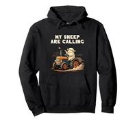 Mis ovejas están Llamando Humor de Agricultor Tractor Sudadera con Capucha