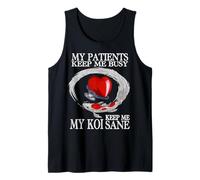 Mis Pacientes me Mantienen Ocupado Mi Koi Me Mantienen cuerdo Divertido Doctor Camiseta sin Mangas