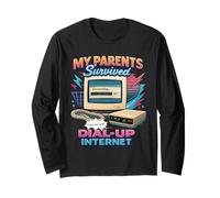 Mis Padres sobrevivieron a Dial Up Internet Tech Humor Manga Larga