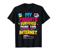 Mis Padres sobrevivieron Dial Up Internet Retro 90s Dial-Up Humor Camiseta