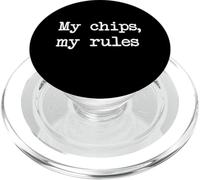 Mis patatas fritas mis reglas Divertidas Papas fritas Minimalista Escritura PopSockets PopGrip para MagSafe