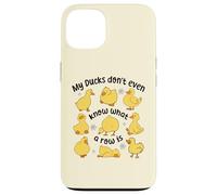Mis patos ni siquiera saben lo que es una fila, lindo patito caótico Carcasa para iPhone 13