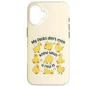 Mis patos ni siquiera saben lo que es una fila, lindo patito caótico Carcasa para iPhone 16
