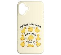 Mis patos ni siquiera saben lo que es una fila, lindo patito caótico Carcasa para iPhone 16 Plus