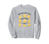 Mis patos ni siquiera saben lo que es una fila, lindo patito caótico Sudadera