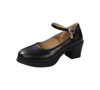 Mis Pedidos 2025 Mocasines Mujer,Zapatos Mujer de Tacones Gruesos Comodos Vestir Elegantes de Piel Color Sólido Versátiles Zapatillas Vestir de Punta Redonda Moda Fiesta Diario Merceditas