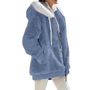 Mis Pedidos, Abrigo Mujer Invierno Rebajas Bolsillo 2024 Retro Grande Pullover Otoño Chaqueta Punto Mujer Comodo Cómodos Chaqueta Americana Mujer Baratas Suéter Sudadera Navidad 01 Azul Claro M