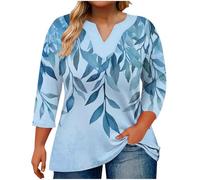 Mis Pedidos Camiseta Manga Larga Mujer,Talla Grande Camisetas Básico de Rayas Cuello V Primavera Otoño Casual Estampado Sueltos Túnica Cómodo Camisa Informal Trabajo de Oficina Diario Tops tee