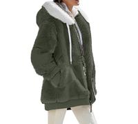 Mis Pedidos, Jersey Mujer Invierno Bolsillo Retro Casual Grande Cortavientos Rebajas Moda Mujer Vintage Básico Ropa Bonita De Invierno para Mujer Navideño Parka Anorak Baratas 01 Verde Militar XXL