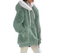 Mis Pedidos, Jersey Mujer Invierno Cremallera Retro Comodo Suave Abrigo Otoño Navidad Regalos Cómodos Gracioso Sudaderas Mujer con Cremallera Baratas Pullover Plumífero Rebajas 01 Verde Menta XL