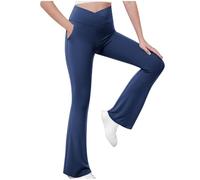 Mis Pedidos Leggings para Niñas Pantalones Acampanados Suave y Cómodo Cintura Alta Yoga Pants Pantalon Bootcut Color Sólidos Deportes Ocio Pantalón de Campana Malla Deportiva para Niñas 5-15 Años
