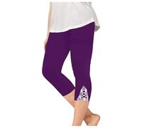 Mis Pedidos Leggins 3/4 para Niñas Mallas Capri con Encaje Slim Fit Sólido Pantalones Piratas Suave y Cómodo Ropa Infantil Deportiva para Niña Verano y Primavera Casual Yoga Pants para Niña 2-13 Años