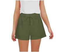Mis Pedidos Pantalones Cortos Niño Niña Algodón y Lino Pantalon Corto Verano para Niños Cintura Elástica Pantalón Rectos con Cordón y Bolsillos Ligero y Transpirable Cómodo Linen Shorts 5-14 Años