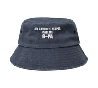 Mis Personas Favoritas Me Llaman Abuelo. Unisex Algodón Gorro De Pescador Moda Sombrero del Pescador Funky Bucket Hat para Playa Viaje Excursionismo