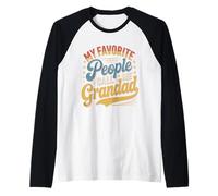 Mis Personas favoritas me Llaman Grandad Vintage Father's Day Camiseta Manga Raglan
