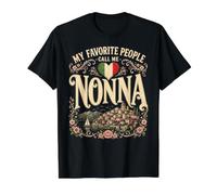 Mis Personas favoritas me Llaman Nonna Italian Pride Italia Womens Camiseta gráfica económica, Hombre, Negro, M