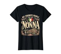 Mis Personas favoritas me Llaman Nonna Italian Pride Italia Womens Camiseta gráfica económica, Mujer, Negro, L