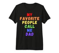 Mis Personas favoritas me Llaman papá Men Man Funny Rainbow Daddy Camiseta Premium