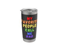 Mis personas favoritas me llaman papá Men Man Funny Rainbow Daddy Vaso térmico de acero inoxidable de doble pared