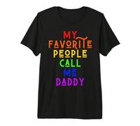 Mis Personas favoritas me Llaman Papi Men Man Funny Rainbow Dad Camiseta Premium