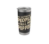 Mis personas favoritas me llaman Pop-Pop en el Día del Abuelo y el Padre Vaso térmico de acero inoxidable de doble pared