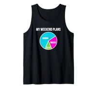 Mis Planes de Fin de Semana Gaming Snacks Sleep Video Game Player Camiseta sin Mangas