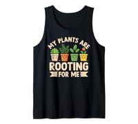 Mis Plantas están enraizando para mí Jardinería Divertida Amante de Las Plantas Camiseta sin Mangas