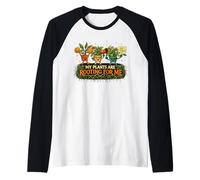 Mis Plantas están enraizando para mí Plantando Amante de la jardinería Camiseta Manga Raglan