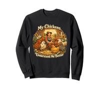 Mis Pollos me Entienden Mejor Funny Farm & Chicken Amante Sudadera