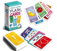 Mis Primeras Palabras, Tarjetas Flash Alfabeto, 58 Piezas Aprendizaje Letras Colores números Formas Animales, Colores, Formas y números, Tarjetas educativas preescolares