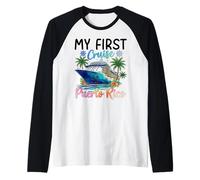 Mis primeras Vacaciones en Crucero en Puerto Rico Camiseta Manga Raglan