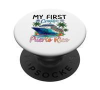 Mis primeras Vacaciones en Crucero en Puerto Rico PopSockets PopGrip Adhesivo