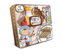 Mis primeros juegos, ajedrez para niños y familias, juegos de mesa clásicos dentro de una caja de metal, peones de madera, educación y diversión, para 2 a 4 jugadores