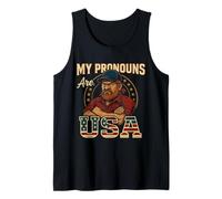 Mis pronombres Son Estados Unidos Divertido Dicho Americano Camiseta sin Mangas