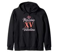 Mis Quince Valentina 15 Quinceañera Fiesta de Cumpleaños Mexicana Sudadera con Capucha
