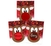 Mis raspaditos: Paquete de 26 tarjetas raspaditas navide as de Rudolph, el reno de nariz roja y el elefante blanco. Boletos para premios en el au