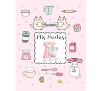 Mis Recetas: con Gatos Kawaii Decorados-Cuaderno Planificador Recetario- Ideal Regalo para Principiantes de Chef- Tamaño 21.59 cm x 27.94 cm- 100 Paginas