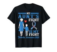 Mis tías luchan contra la Diabetes es mi Conciencia de Lucha 2026 Apoyo Camiseta