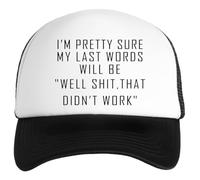 Mis Últimas Palabras Serán: Mierda Eso No Funcionó Gorra Kid Cap Flexible Baseball Snapback para Niño Niña Kid Cap Flexible Baseball Snapback For Boy Girl