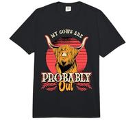 Mis Vacas Probablemente están Fuera de la Agricultura Animales de Granja Ganadería Comfort Colors Adult Heavyweight T-Shirt